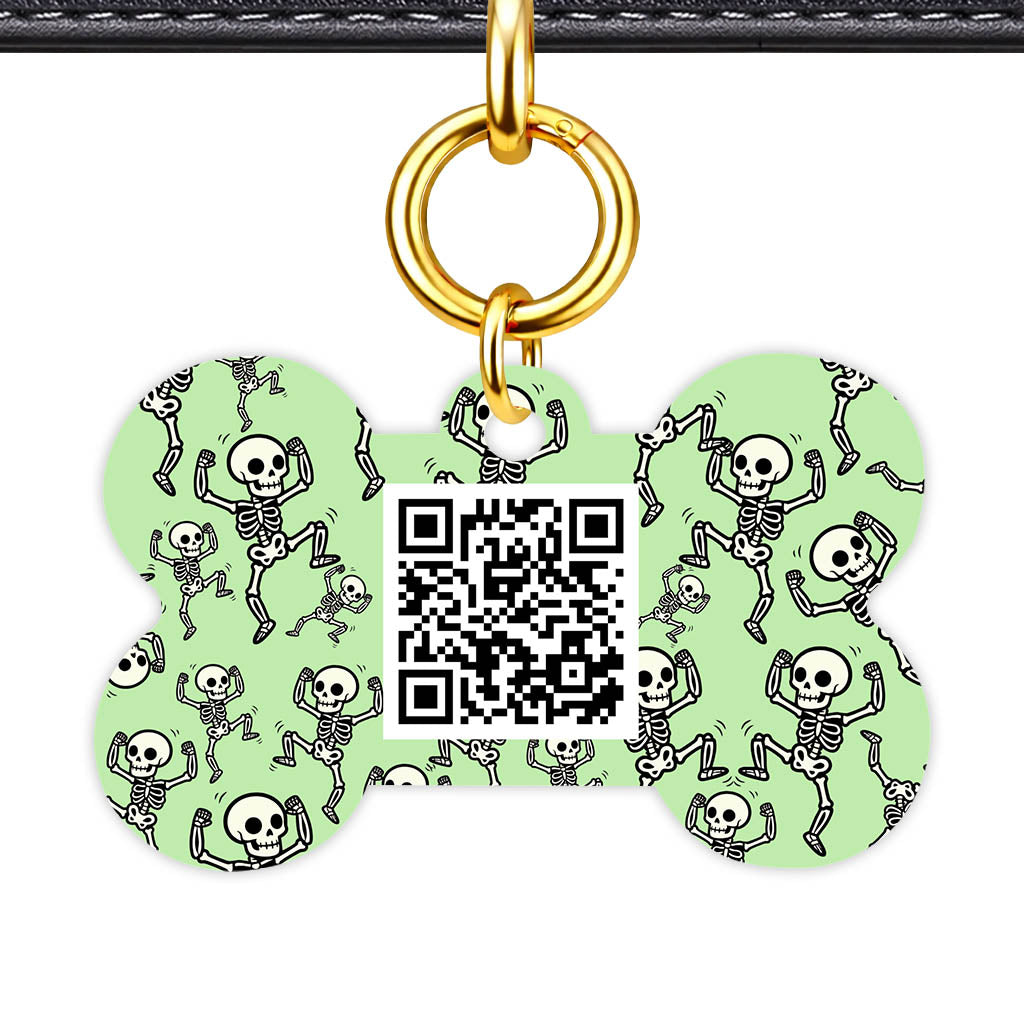 Skeletons QR Smart Pet Id Tag Tag (Dog Tag & Cat Tag)