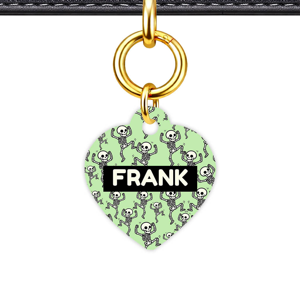 Patterns Dog Tag Gold QR Smart Vol 15 | 5 Designs | Heart Bone Circle | Pet ID Tag - Qr Smart Id Unique Skeletons Qr Smart Pet Id Dog Tag And Cat Tag Pattern 0126