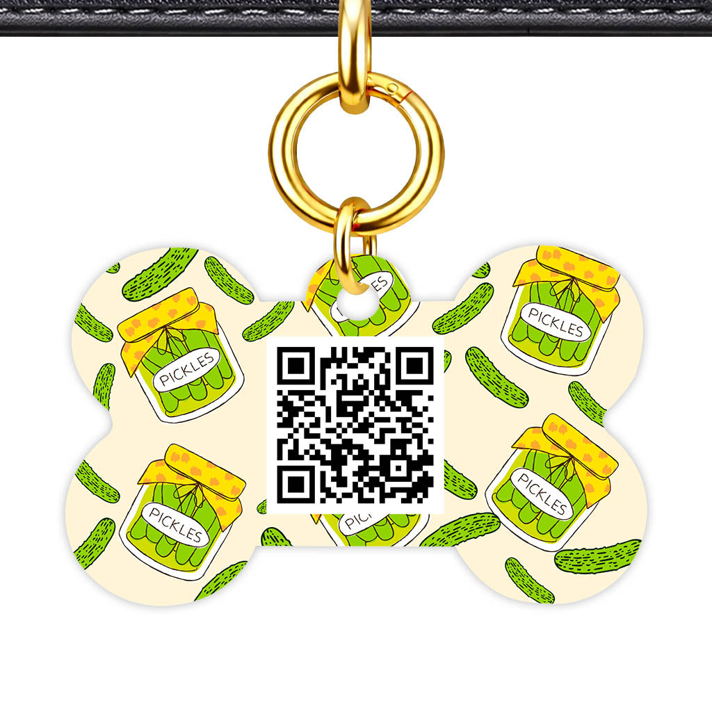 Pickled Pickles QR Smart Pet Id Tag Tag (Dog Tag & Cat Tag)