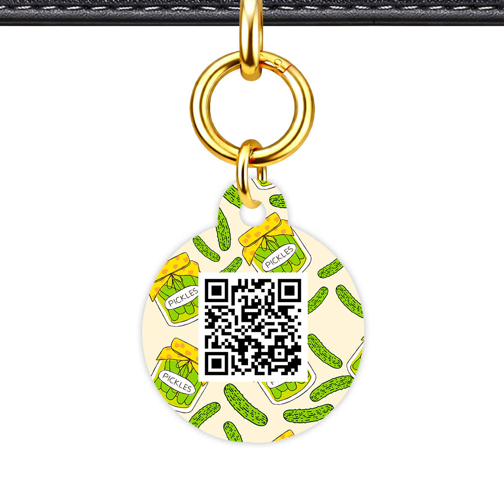 Pickled Pickles QR Smart Pet Id Tag Tag (Dog Tag & Cat Tag)