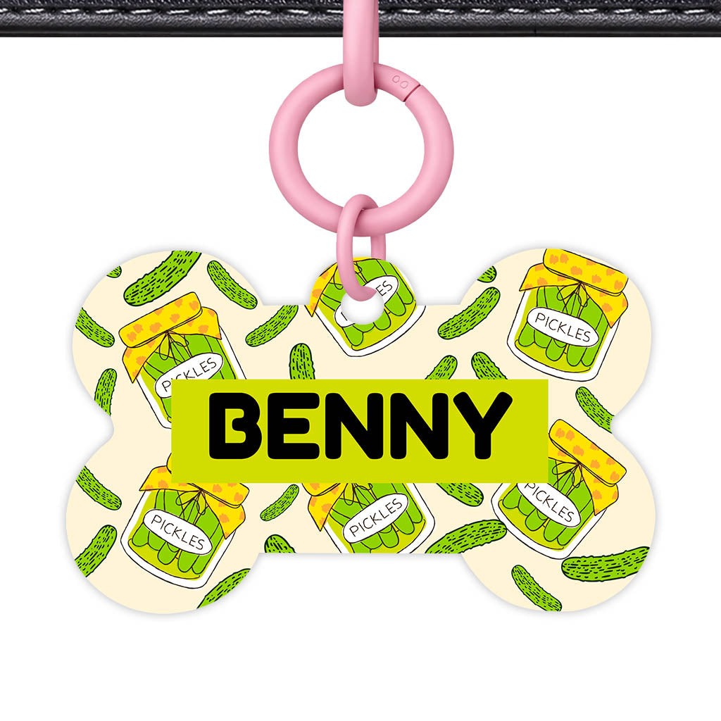 Pickled Pickles QR Smart Pet Id Tag Tag (Dog Tag & Cat Tag)
