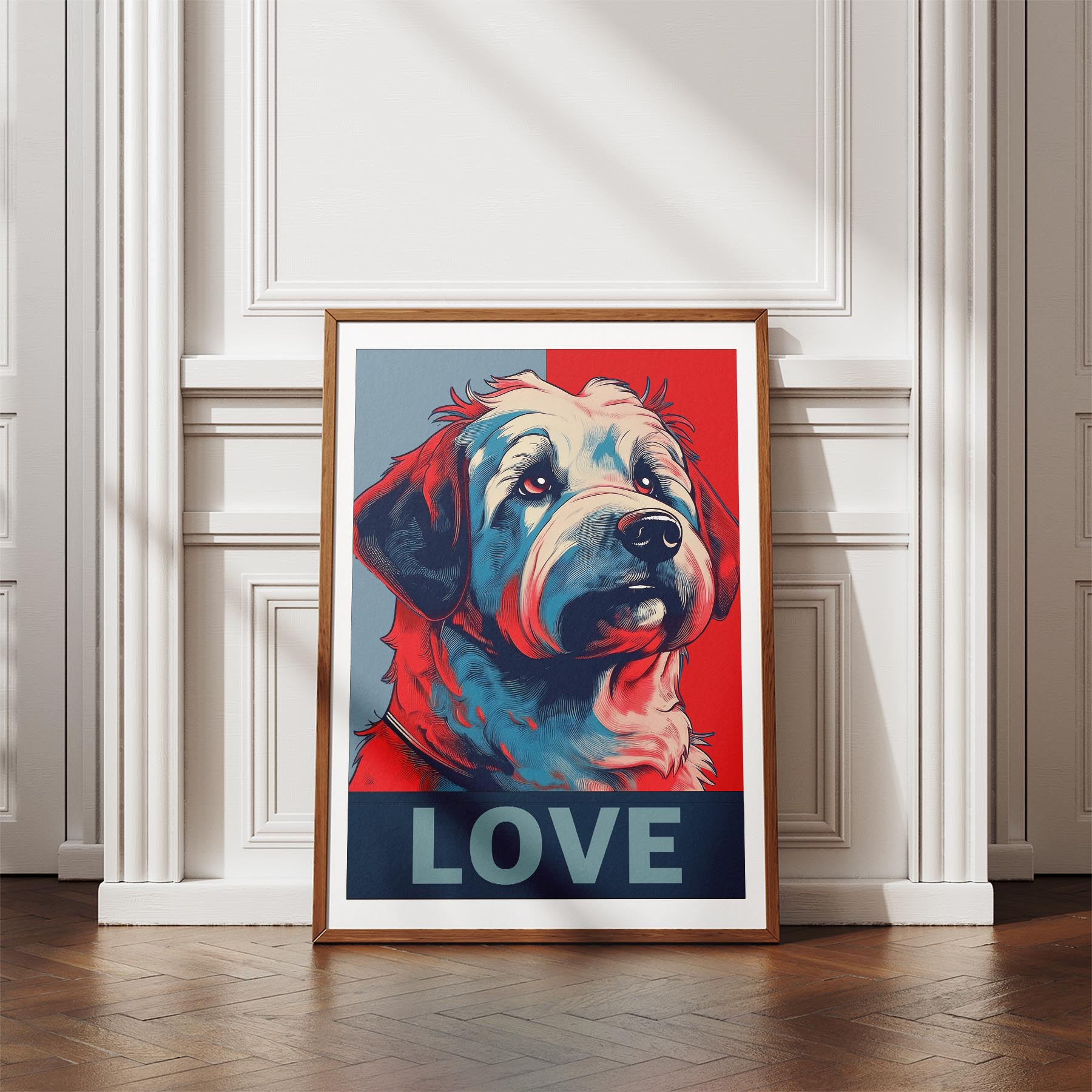 Coton de Tulear LOVE Series Inspired by the Obama Poster image 4