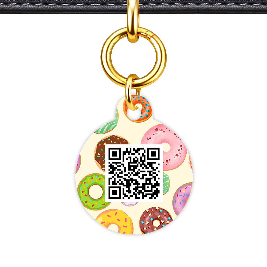 Donuts QR Smart Pet Id Tag Tag (Dog Tag & Cat Tag)