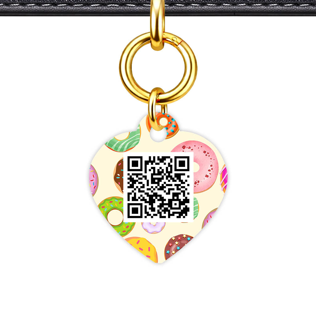 Donuts QR Smart Pet Id Tag Tag (Dog Tag & Cat Tag)