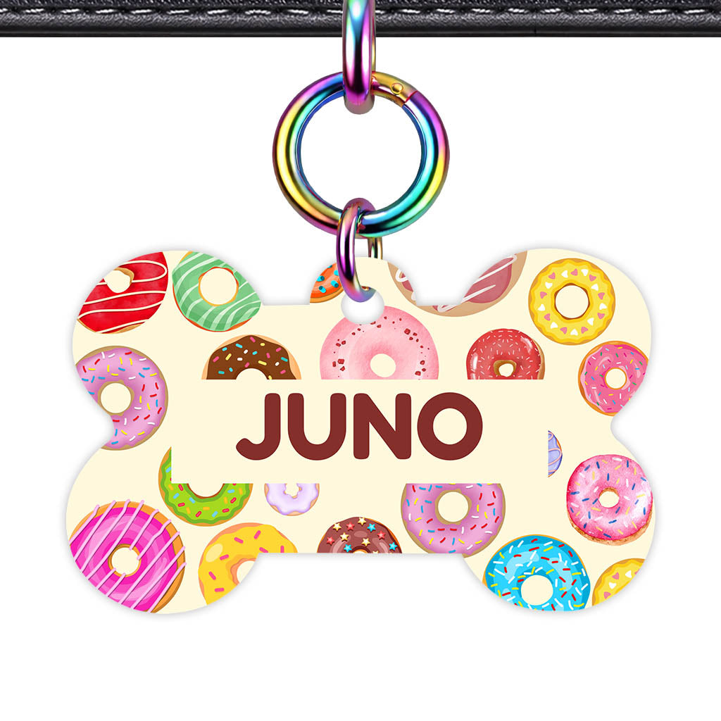 Donuts QR Smart Pet Id Tag Tag (Dog Tag & Cat Tag)