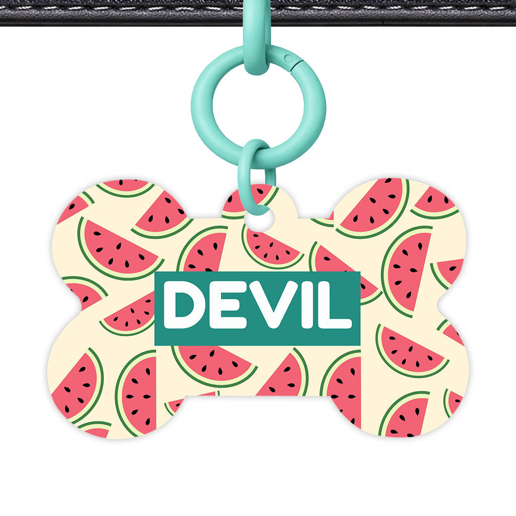 Watermelon Slice QR Smart Pet Id Tag Tag (Dog Tag & Cat Tag)