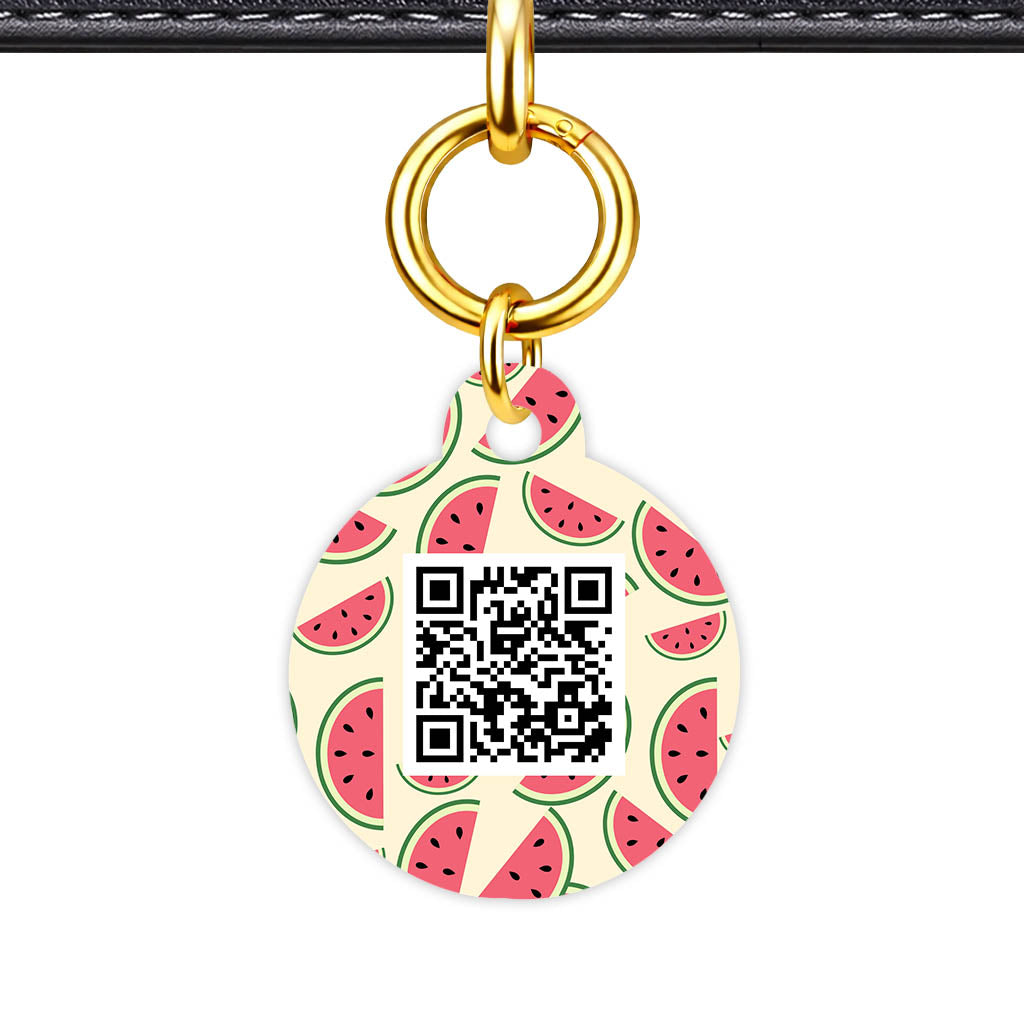Watermelon Slice QR Smart Pet Id Tag Tag (Dog Tag & Cat Tag)