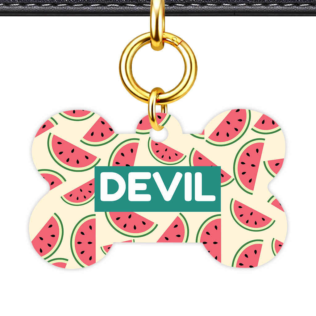 Watermelon Slice QR Smart Pet Id Tag Tag (Dog Tag & Cat Tag)