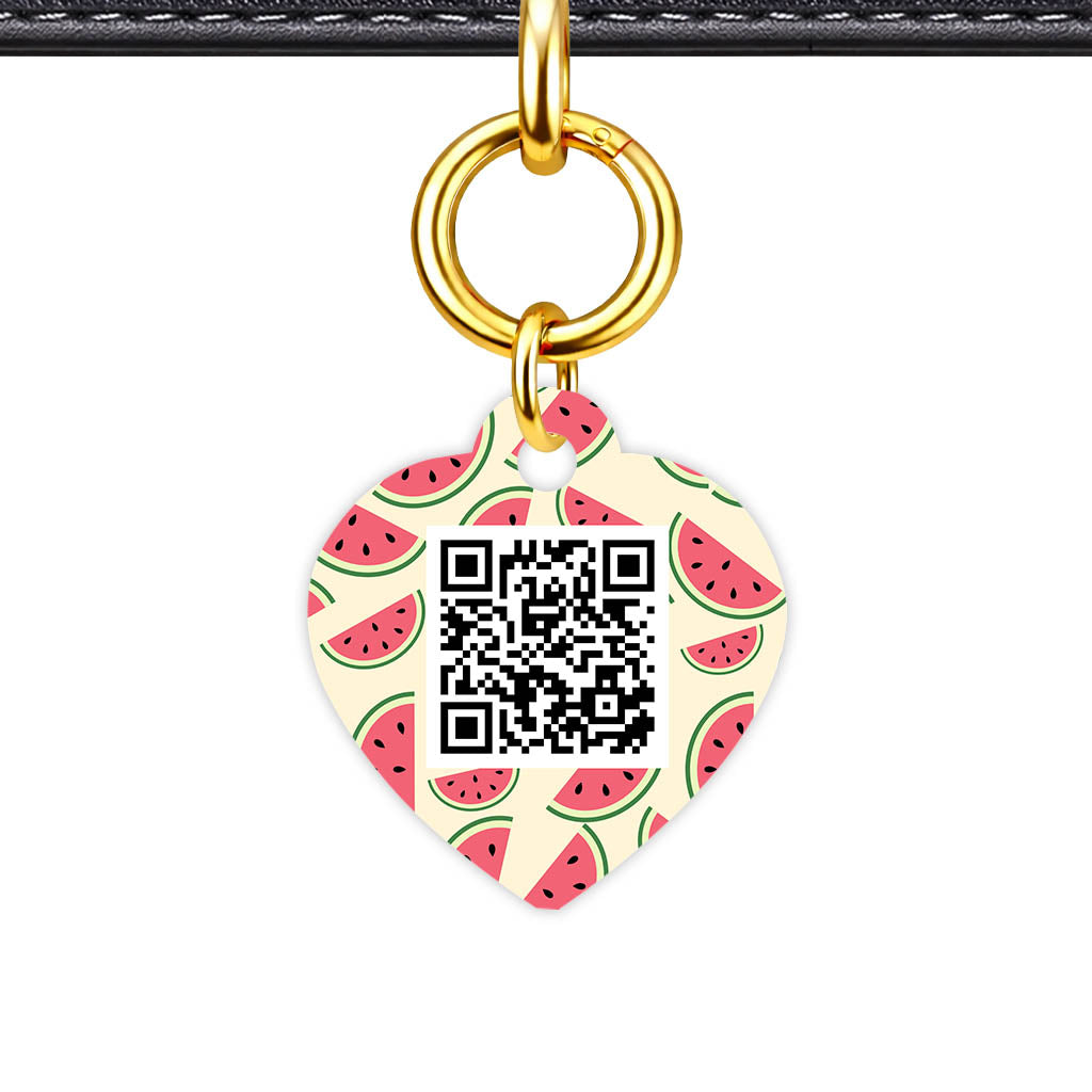 Watermelon Slice QR Smart Pet Id Tag Tag (Dog Tag & Cat Tag)