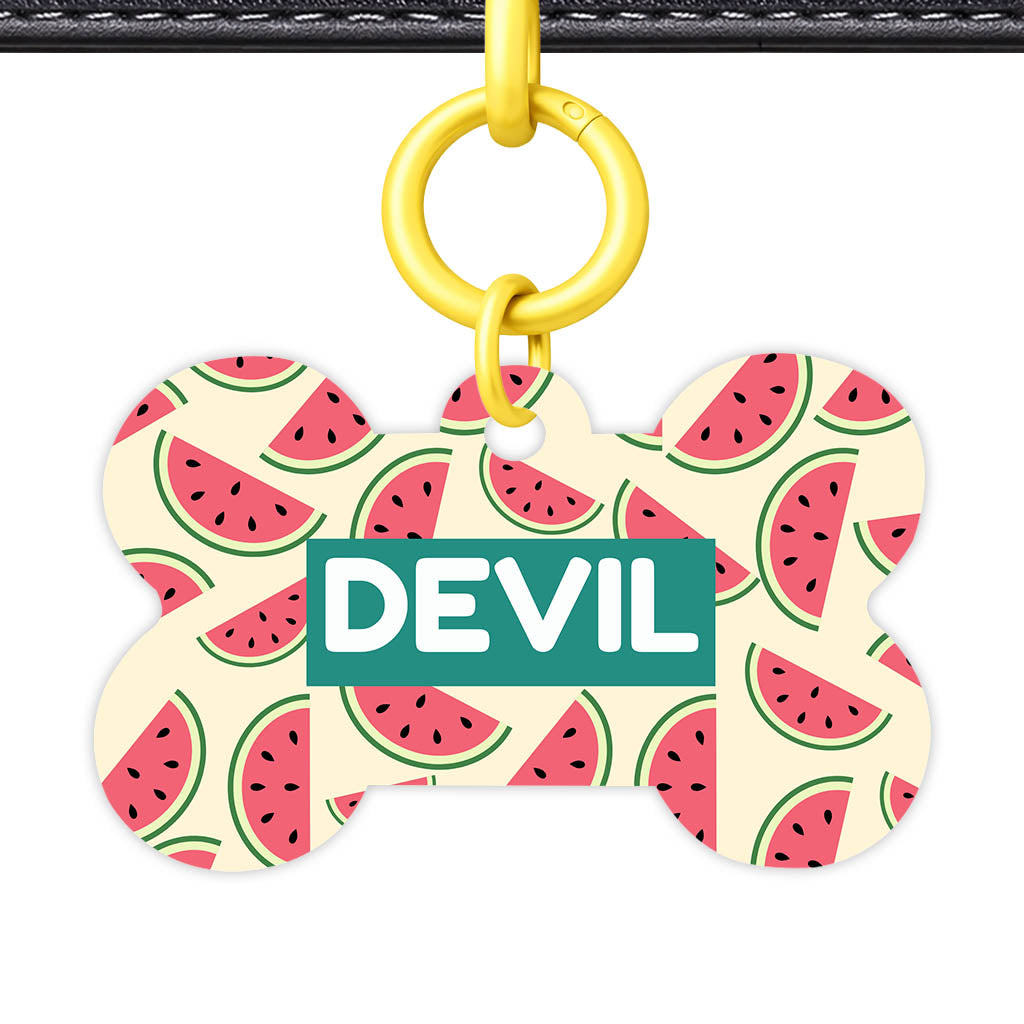 Watermelon Slice QR Smart Pet Id Tag Tag (Dog Tag & Cat Tag)
