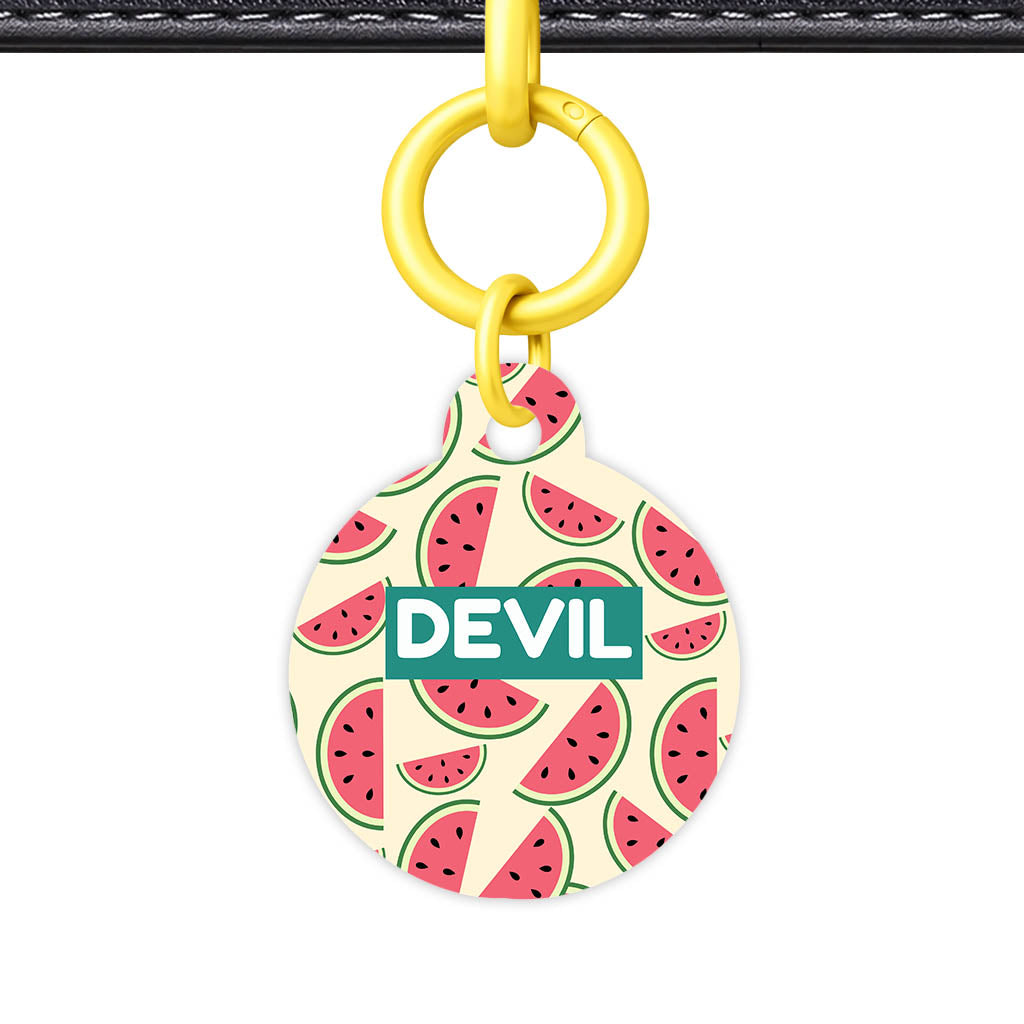 Watermelon Slice QR Smart Pet Id Tag Tag (Dog Tag & Cat Tag)