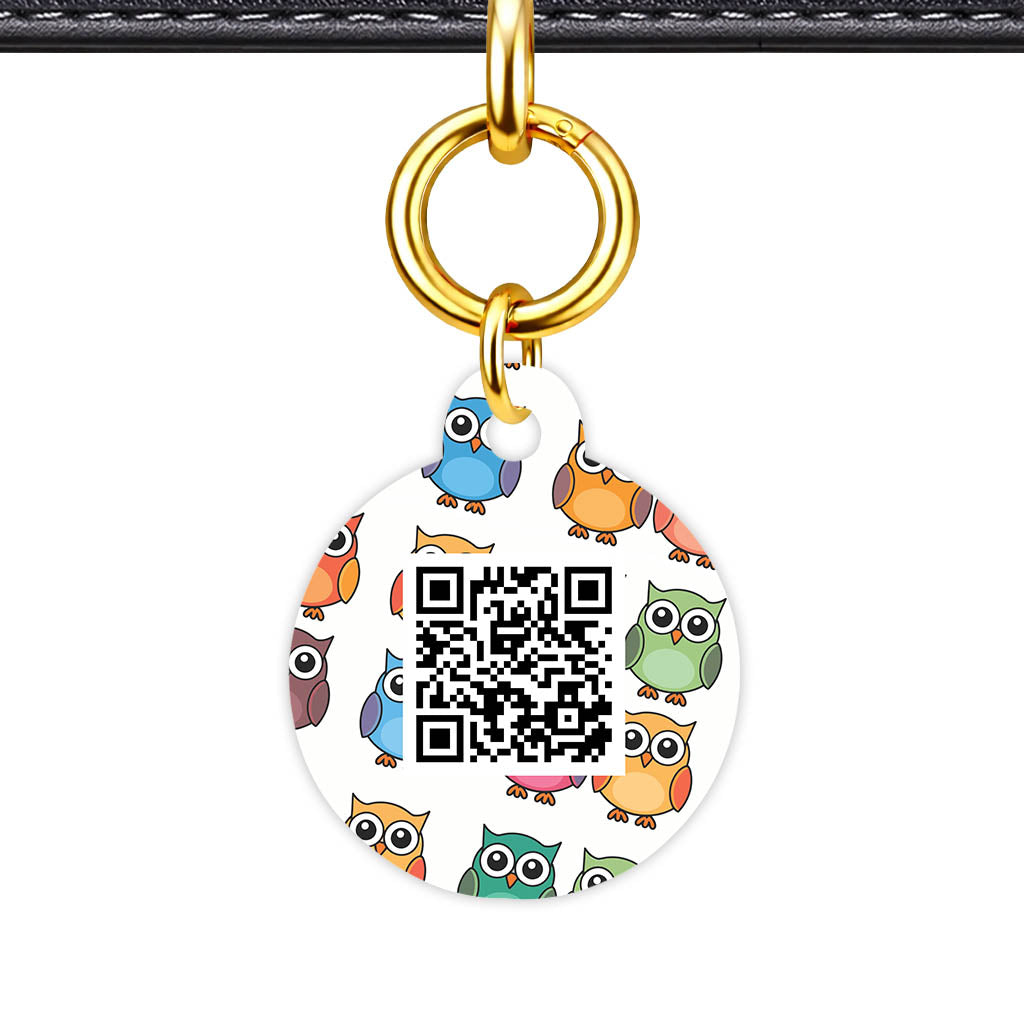 Owls QR Smart Pet Id Tag Tag (Dog Tag & Cat Tag)