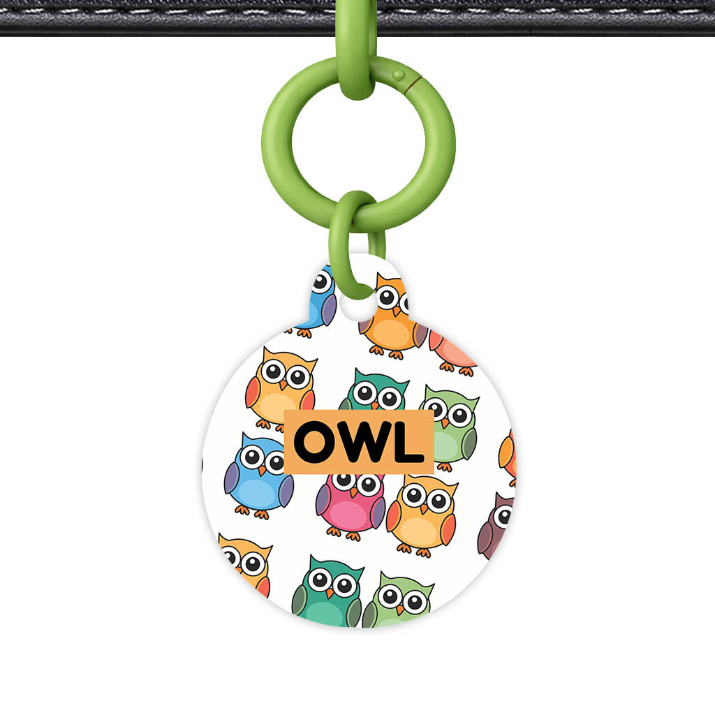 Owls QR Smart Pet Id Tag Tag (Dog Tag & Cat Tag)