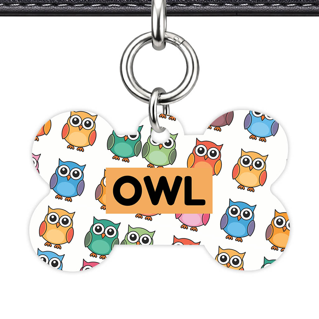 Owls QR Smart Pet Id Tag Tag (Dog Tag & Cat Tag)