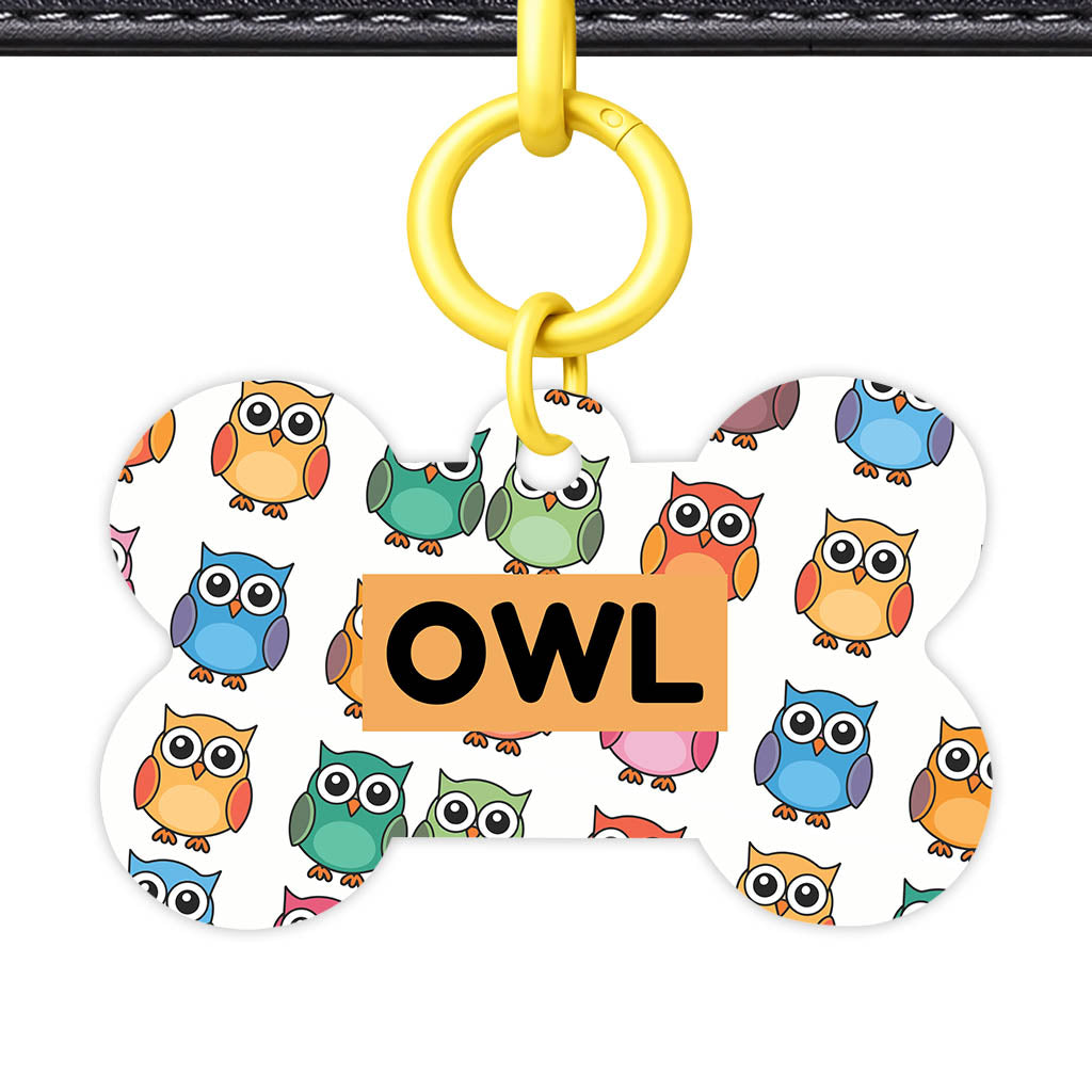 Owls QR Smart Pet Id Tag Tag (Dog Tag & Cat Tag)