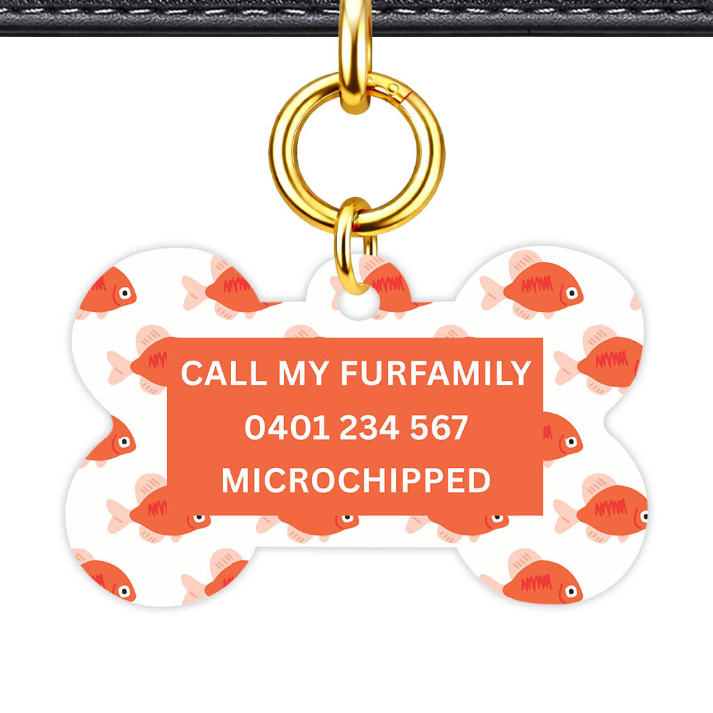 Orange Fishies Classic Pet ID Tag (Dog Tag & Cat Tag)