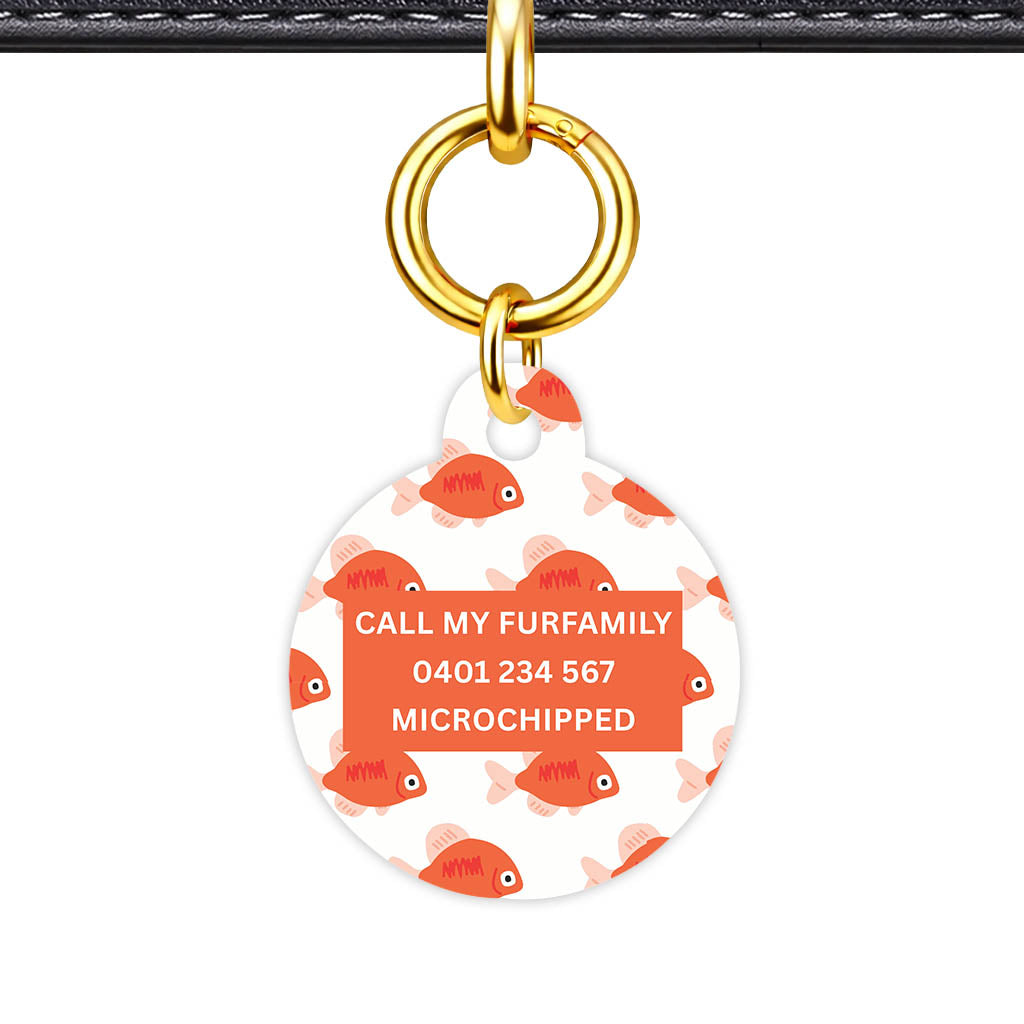 Orange Fishies Classic Pet ID Tag (Dog Tag & Cat Tag)