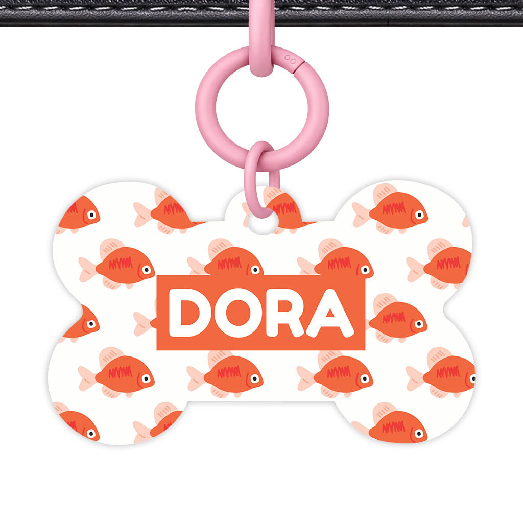 Orange Fishies Classic Pet ID Tag (Dog Tag & Cat Tag)