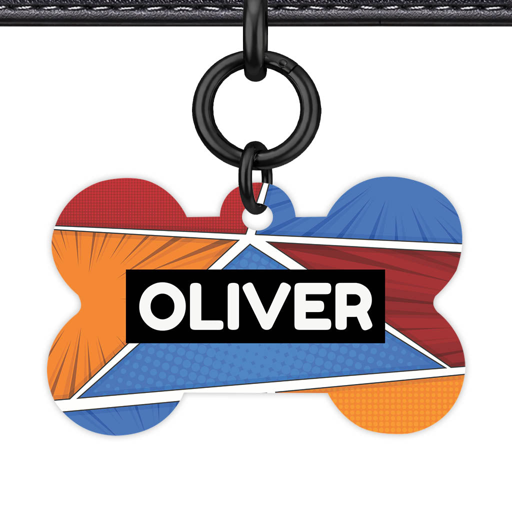 Bold Pattern QR Smart Pet Id Tag Tag (Dog Tag & Cat Tag)