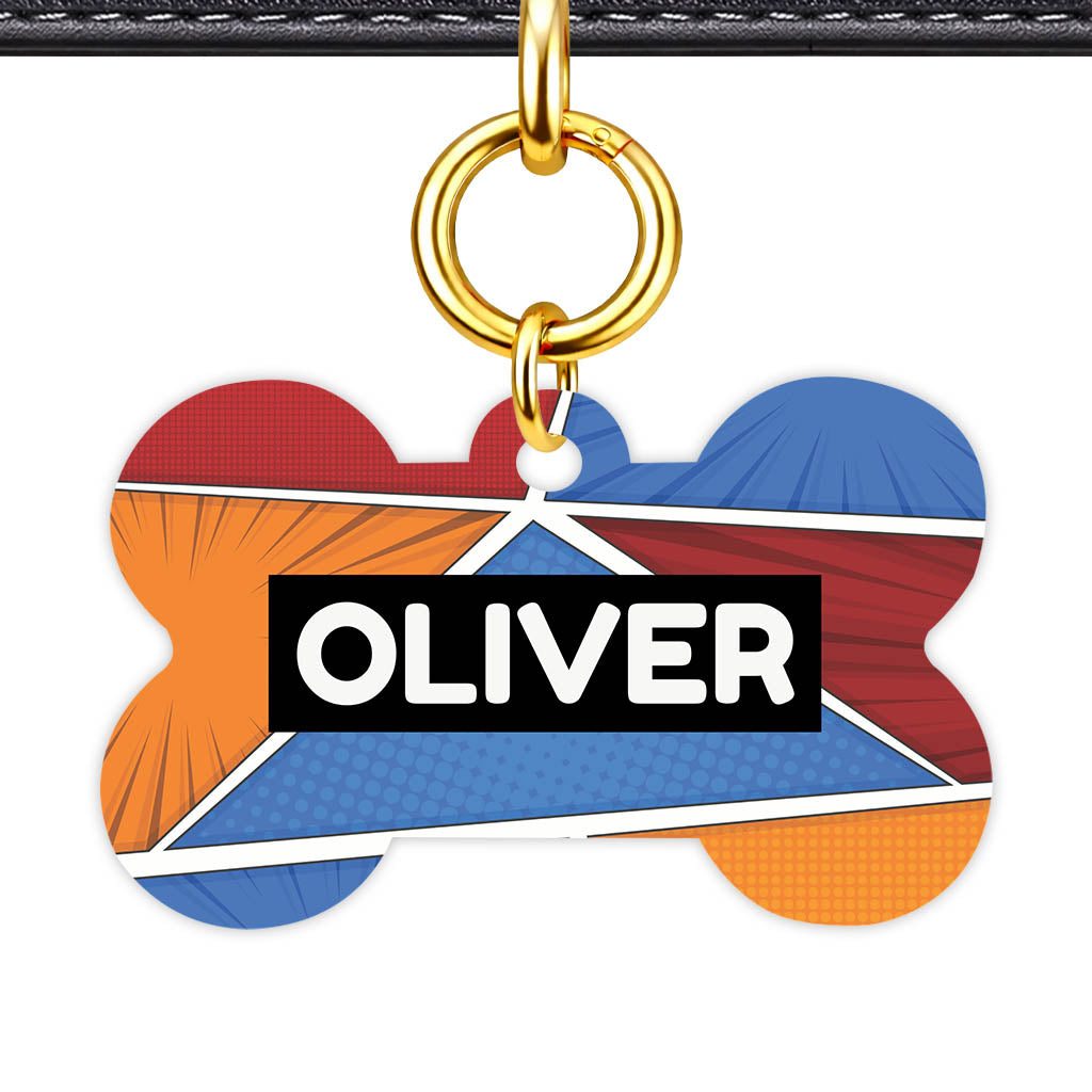 Bold Pattern QR Smart Pet Id Tag Tag (Dog Tag & Cat Tag)