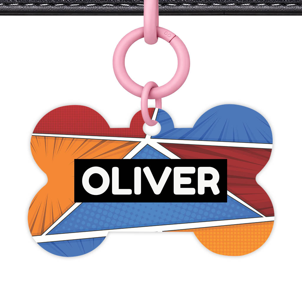 Bold Pattern QR Smart Pet Id Tag Tag (Dog Tag & Cat Tag)