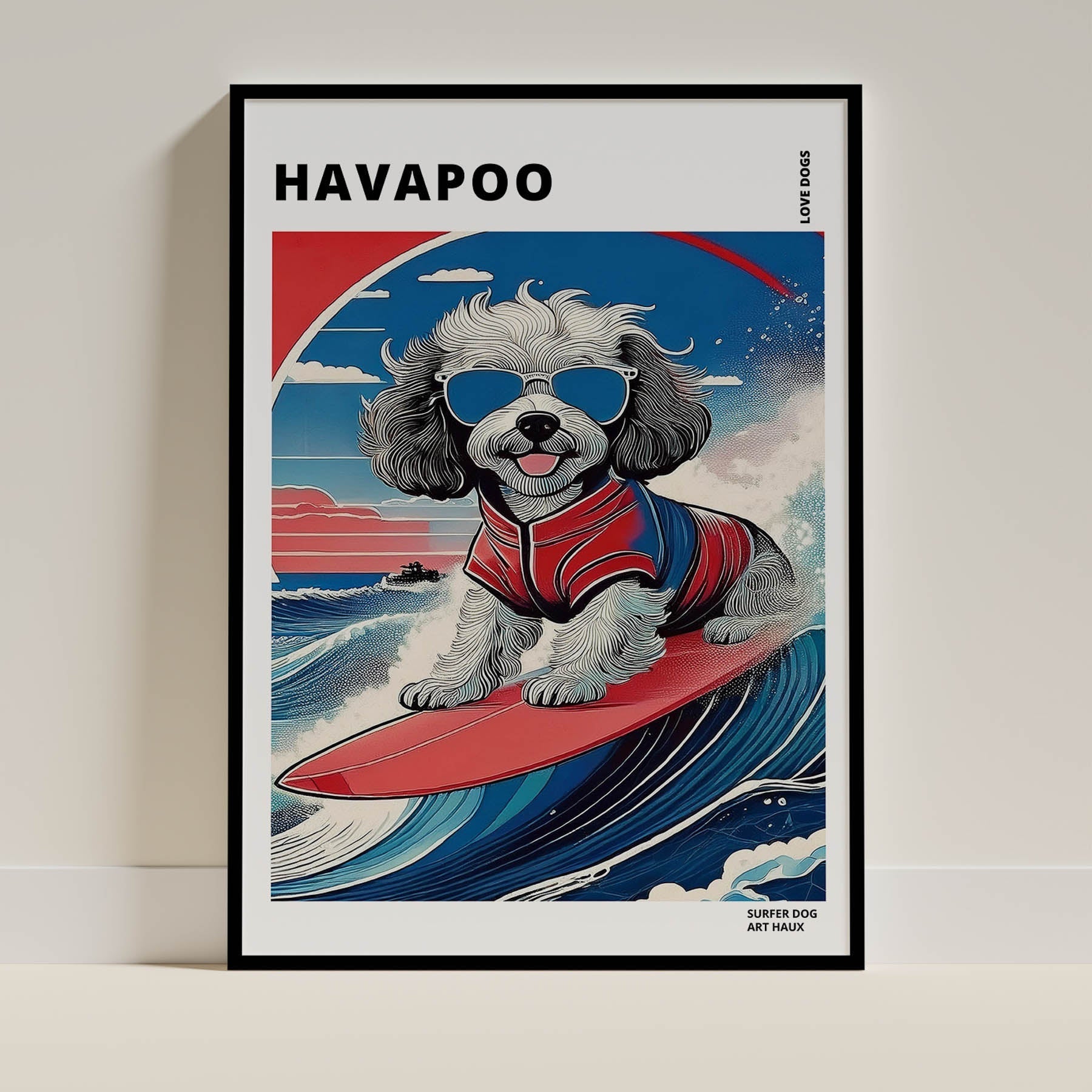 Havapoo Dog Art Print Unframed | 4 Unique Designs | Wall Art Gift for Dog Lovers | Dogsy & Co