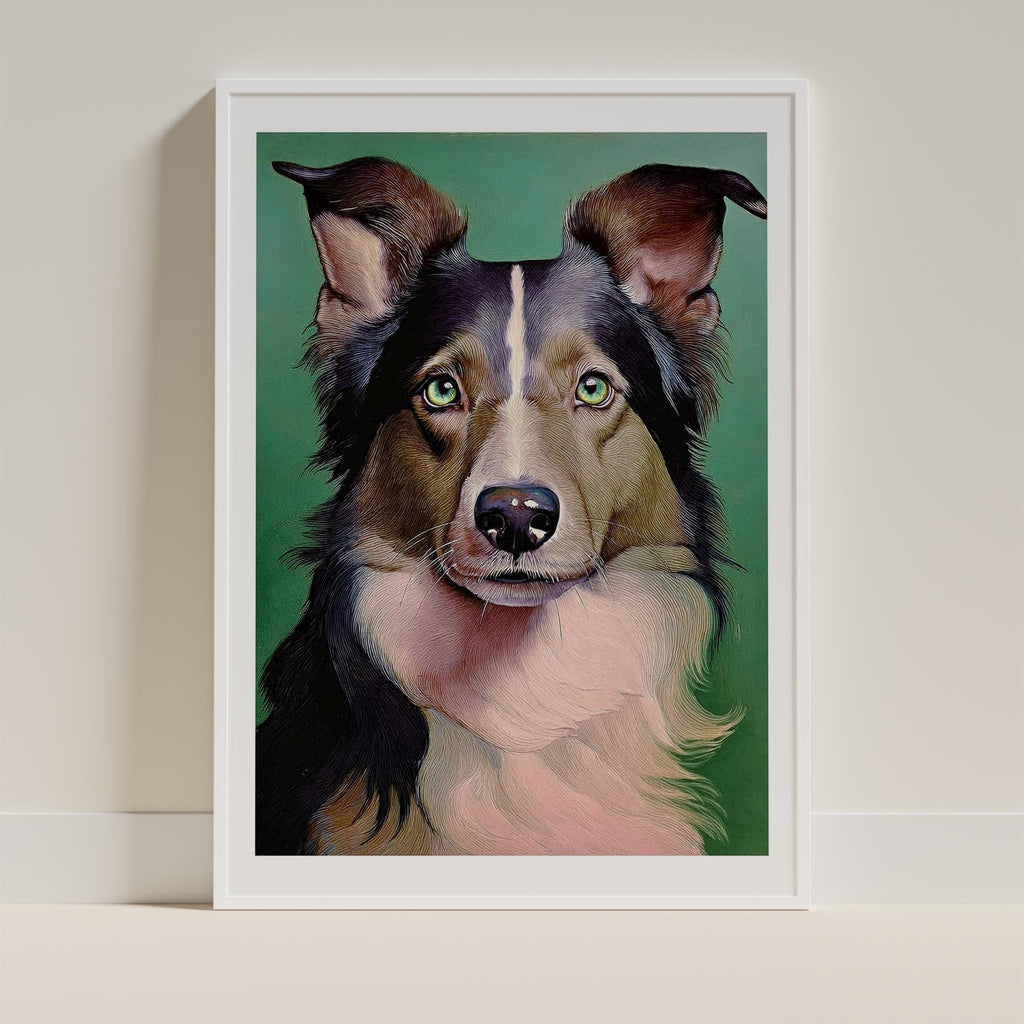 Border Collie Green Painted Series image 9