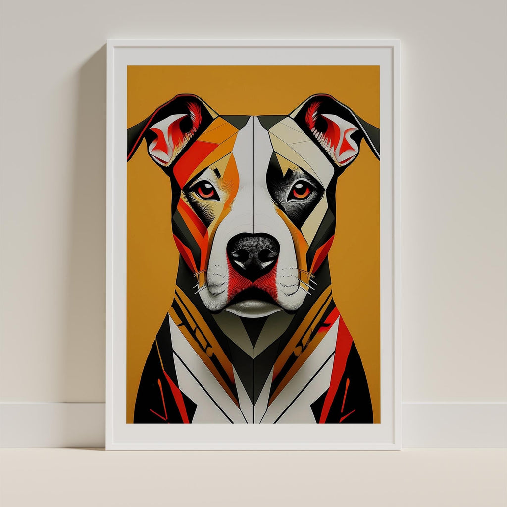 Staffordshire Bull Terrier Geometric Orange Series image 9
