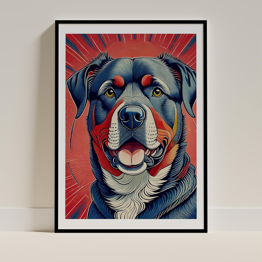 Rottweiler Hokusai Japanese Inspired Dog Series image 0