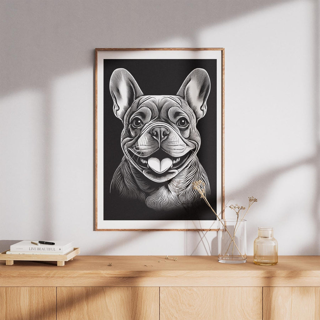 French Bulldog Line Dog Series in Black and White image 8