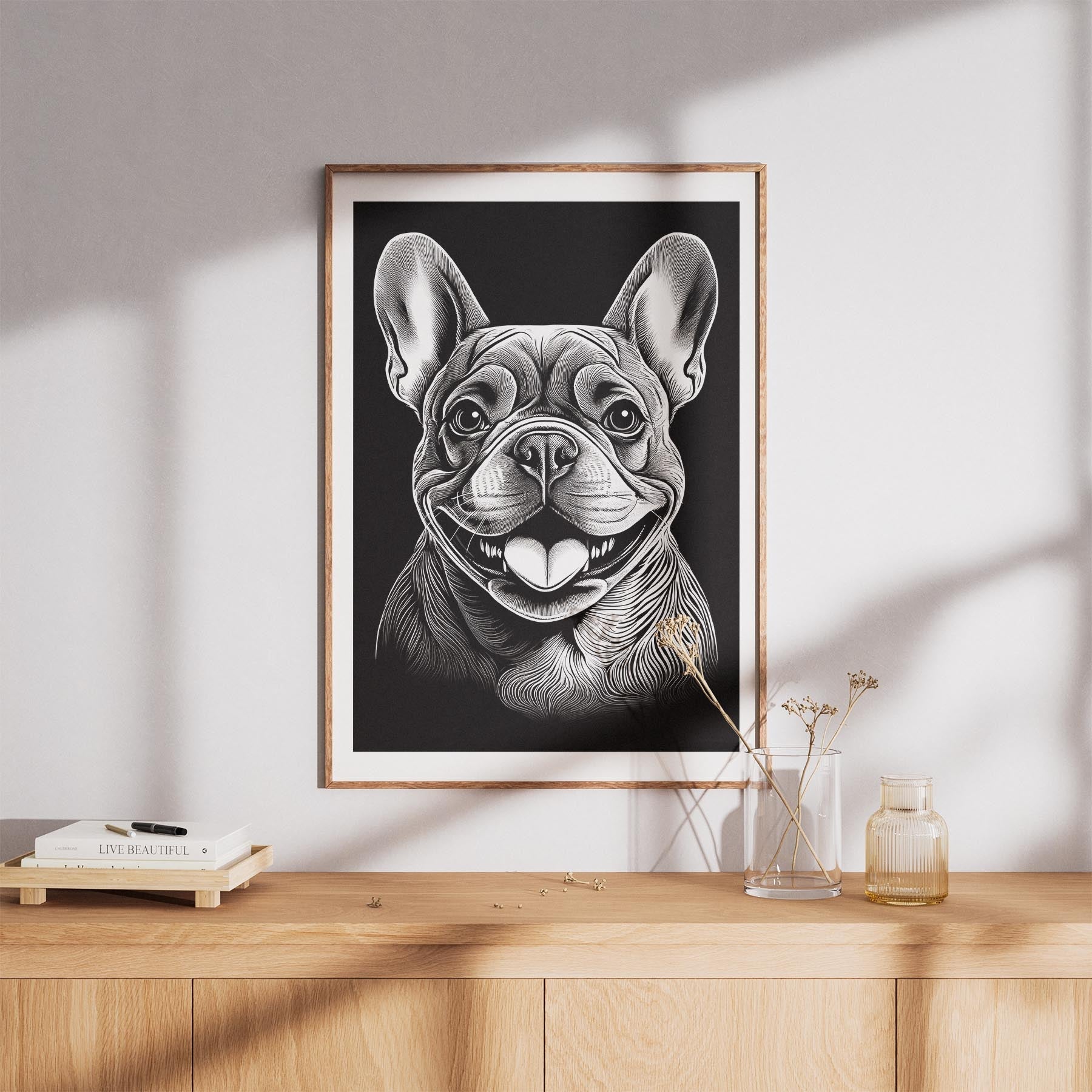 French Bulldog Line Dog Series in Black and White image 8