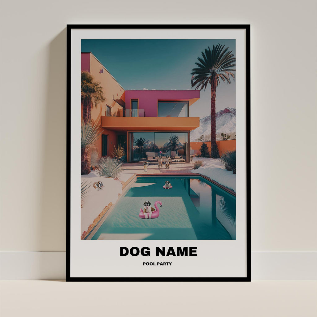 Saint Bernard Custom Pool Party WITH TEXT image 0