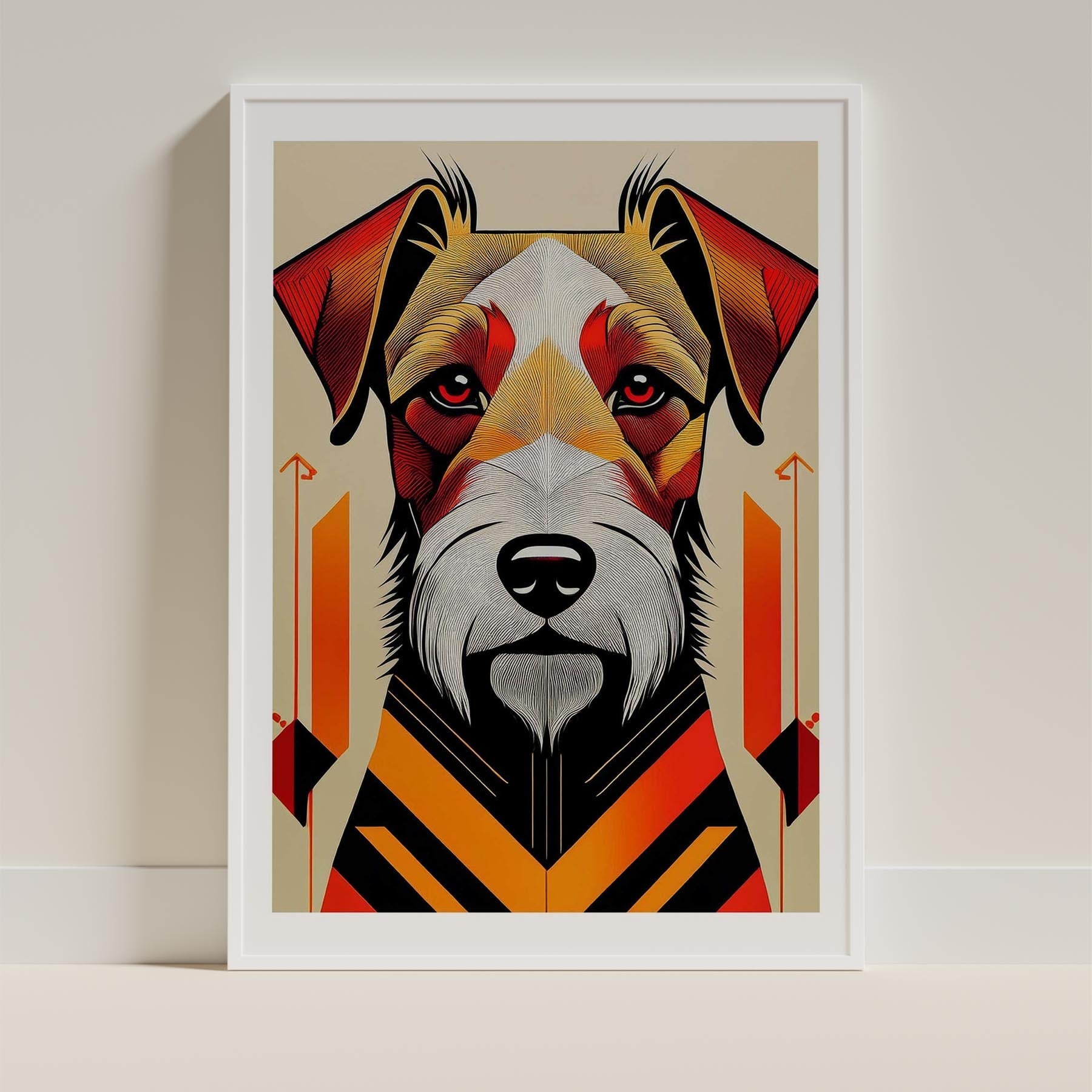 Irish Terrier Geometric Orange Series image 9