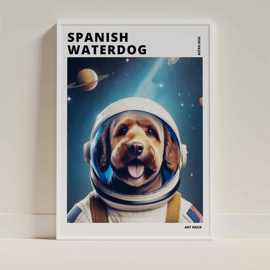 Spanish Water Dog Astronaut Dog Series with Text Astro Dog image 9