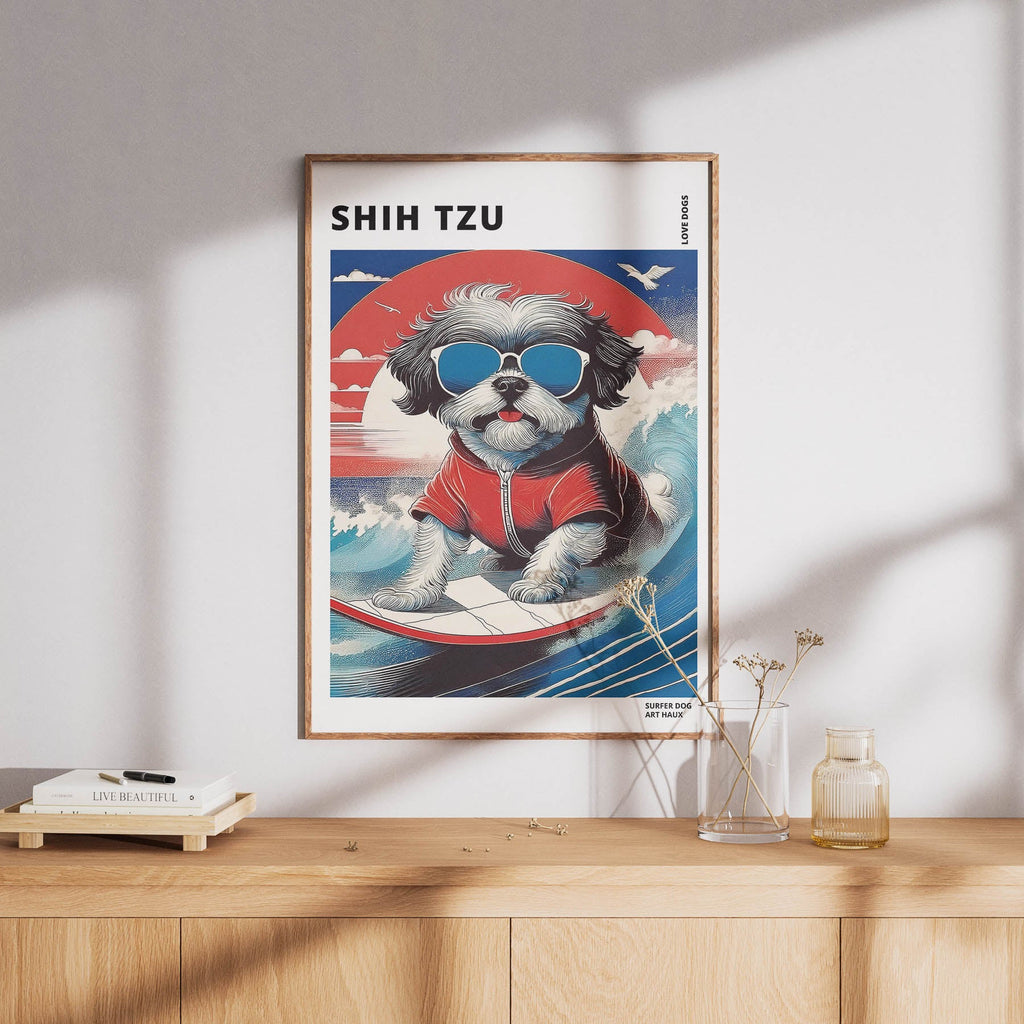 Shih Tzu Hokosai Surfer Dogs 2 image 8