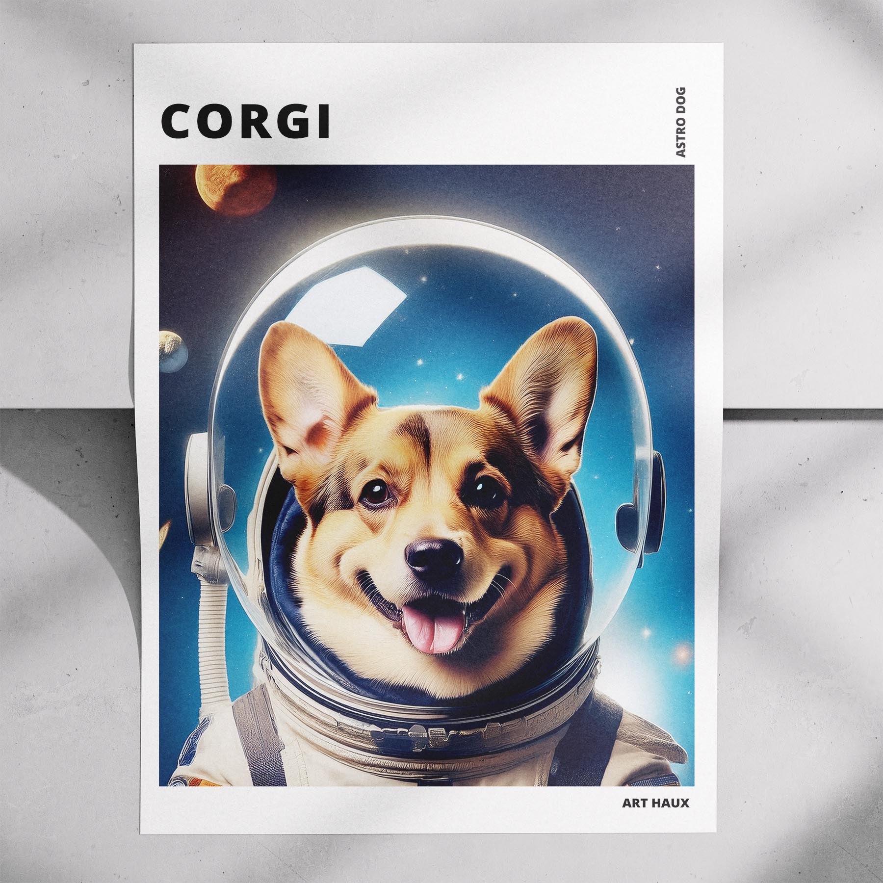 Corgi Astronaut Dog Series with Text Astro Dog image 7