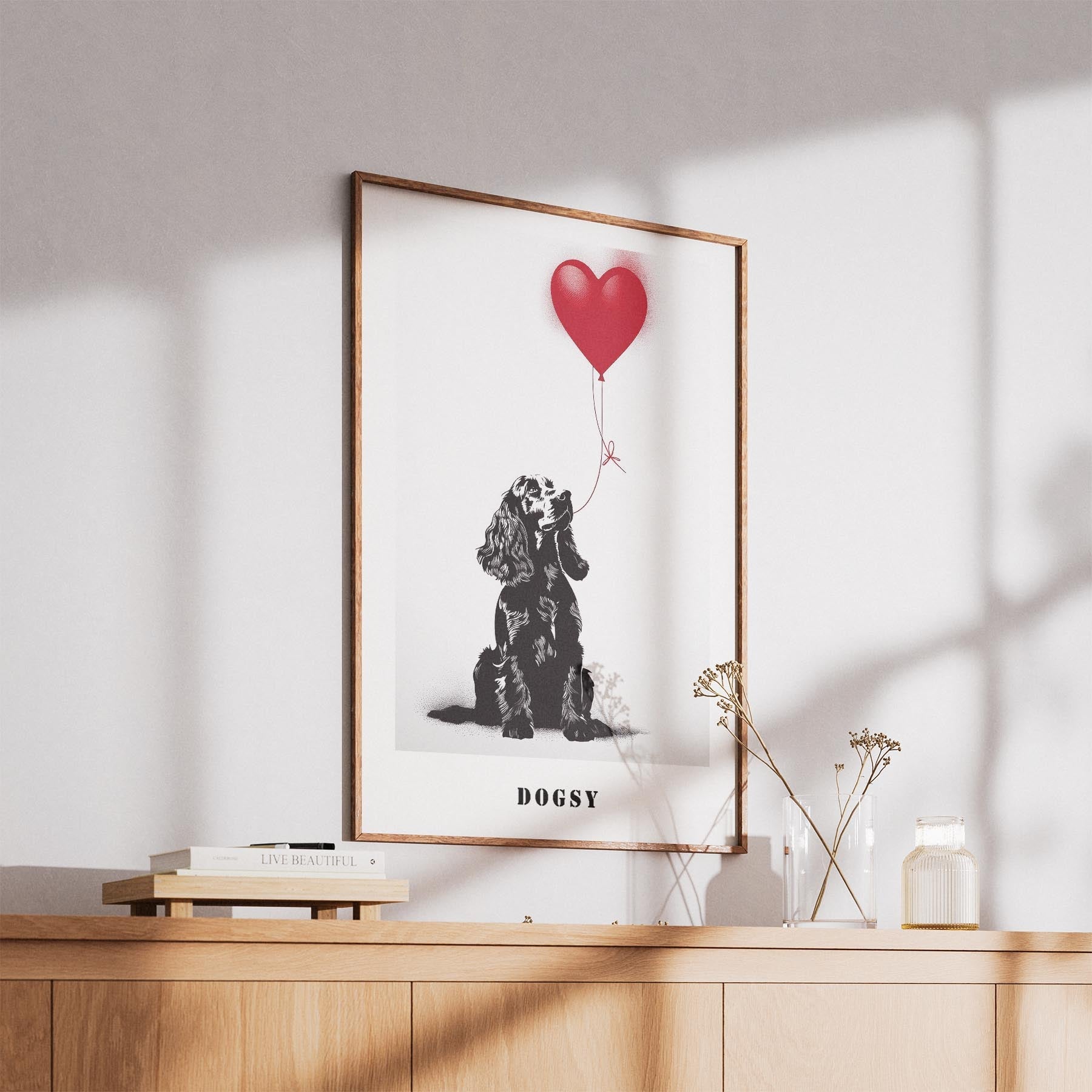 Cocker Spaniel DOGSY Series inspired by the Art of Banksy with text Dogsy image 5