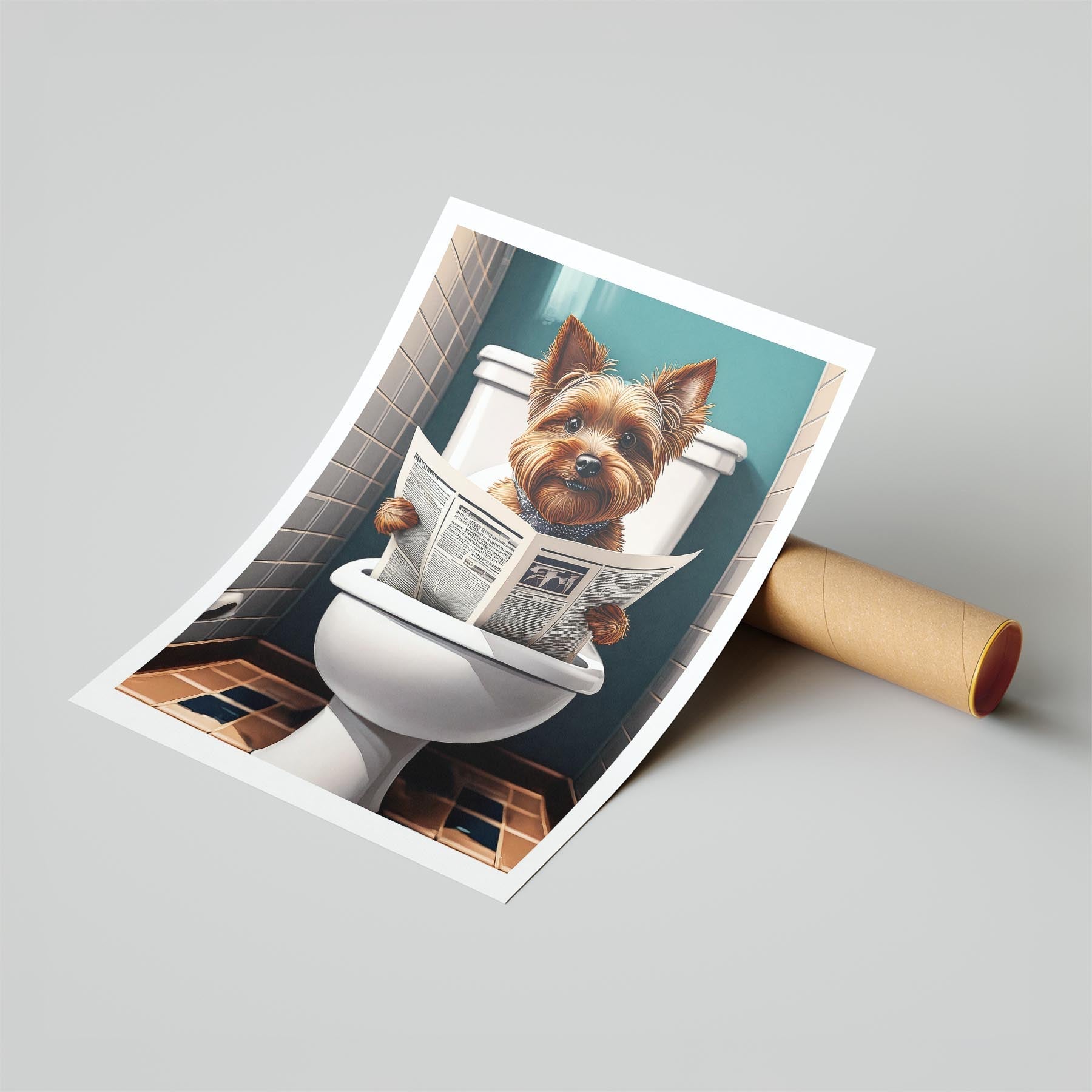 Yorkshire Terrier Toilet Humour Dog Series image 6
