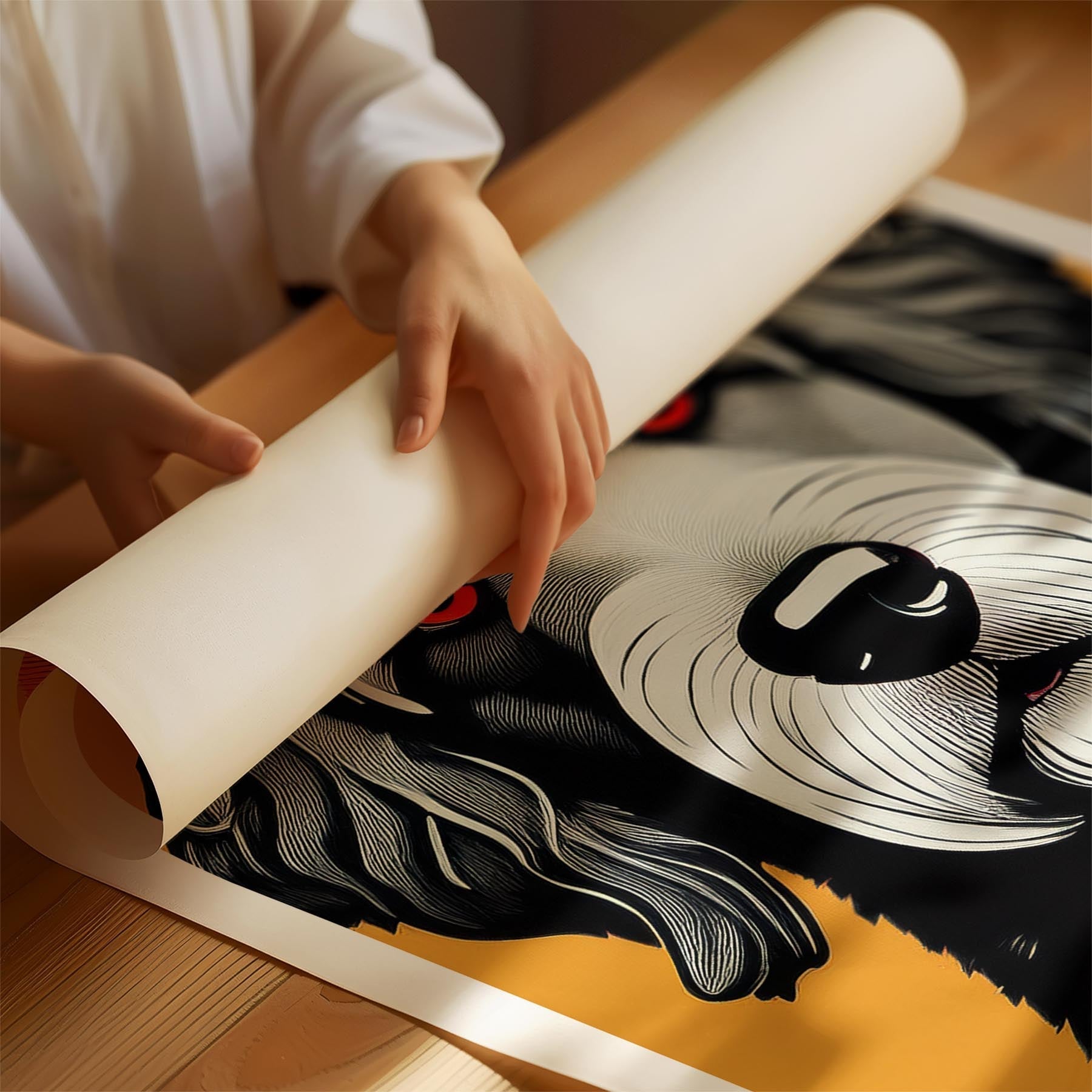 Spanish Water Dog Geometric Orange Series image 1