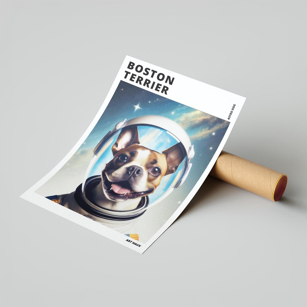 Boston Terrier Astronaut Dog Series with Text Astro Dog image 6