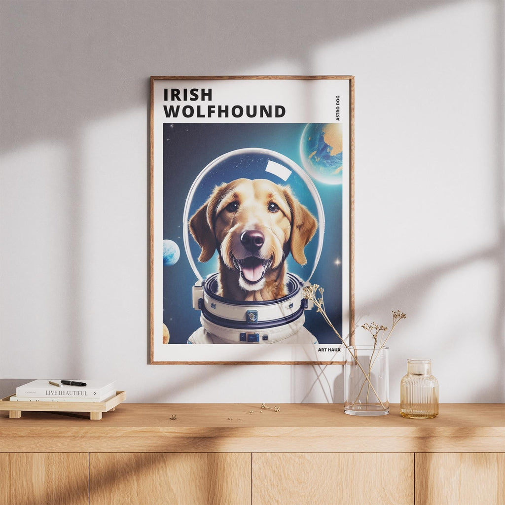 Irish Wolfhound Astronaut Dog Series with Text Astro Dog image 8