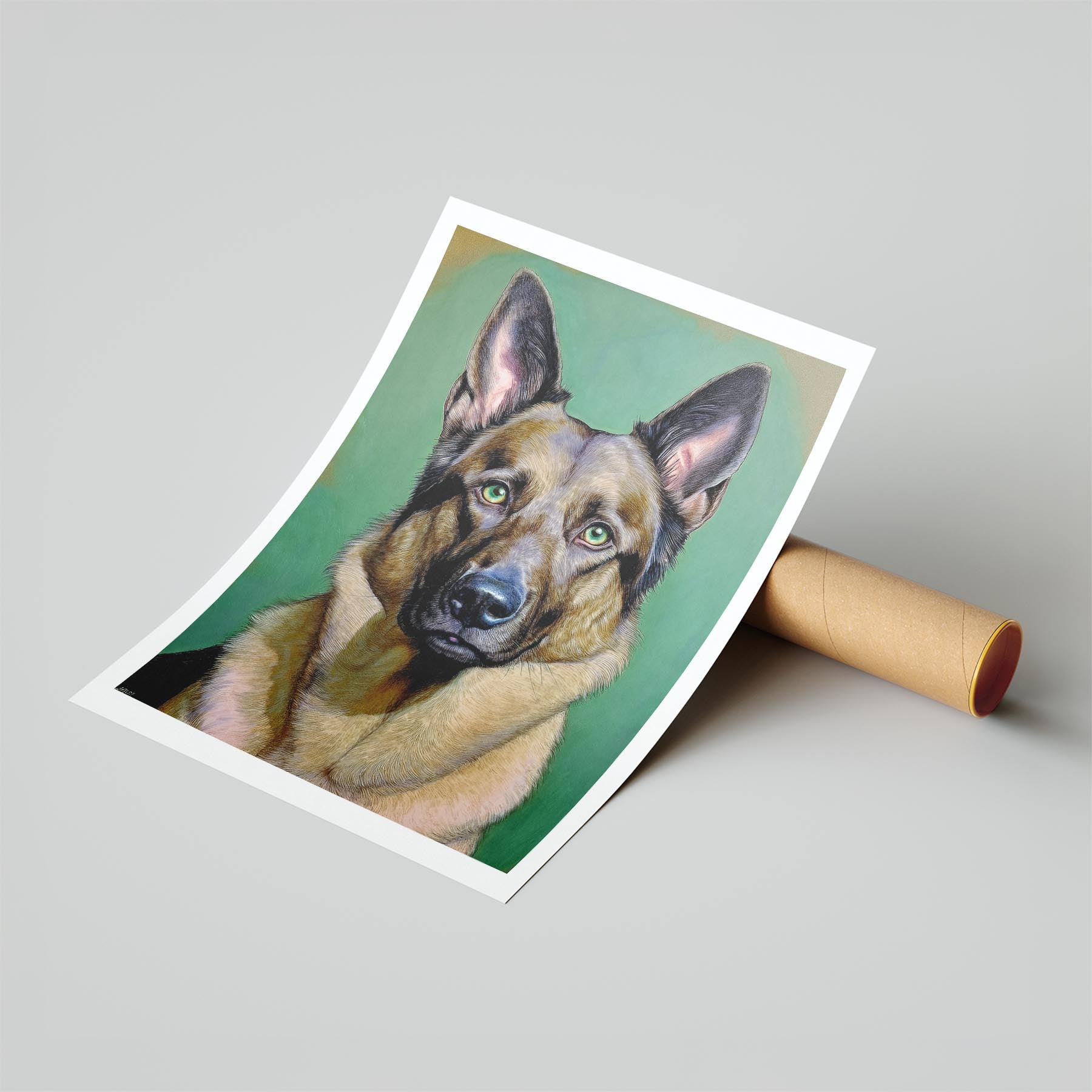 German Shepherd Green Painted Series image 6
