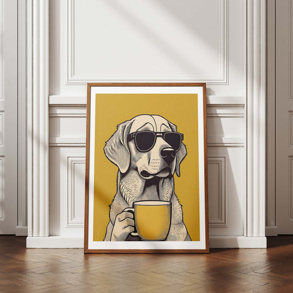 Golden Retriever Chillin Coffee Dog image 4