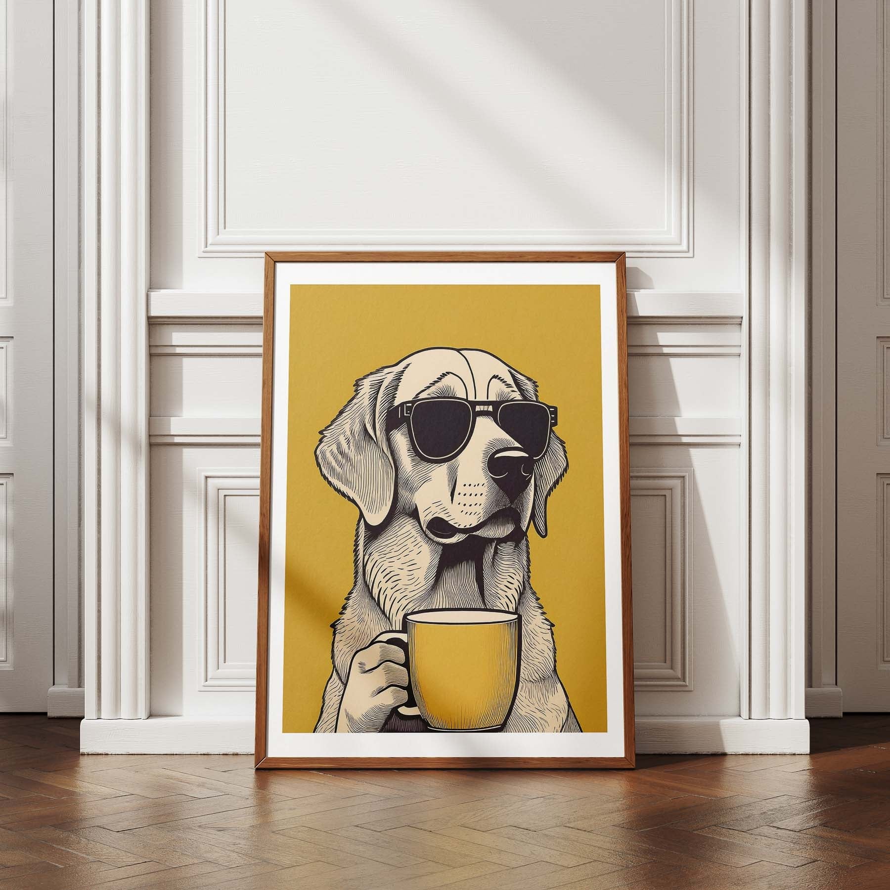 Golden Retriever Chillin Coffee Dog image 4