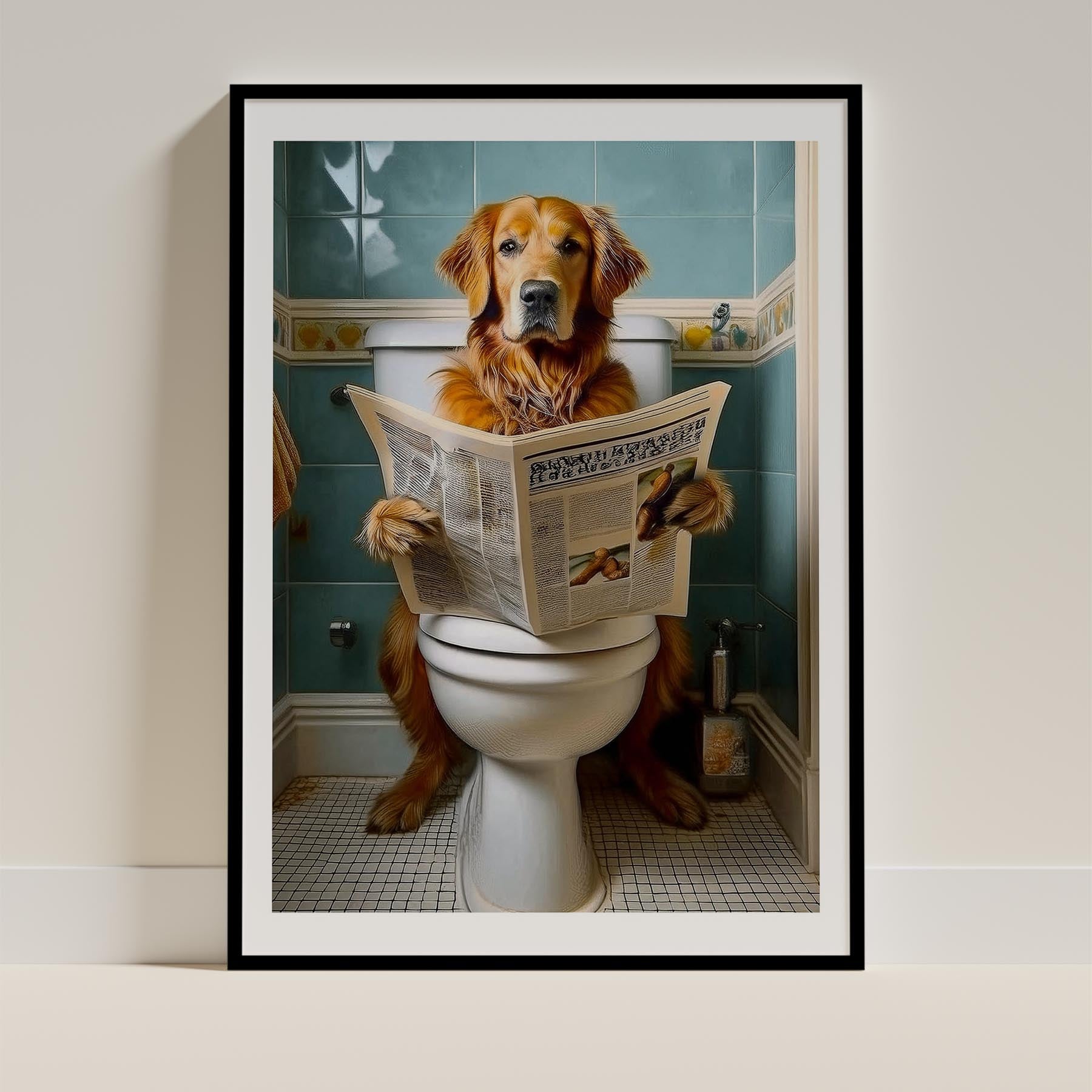 Golden Retriever Toilet Humour Dog Series 3 image 0