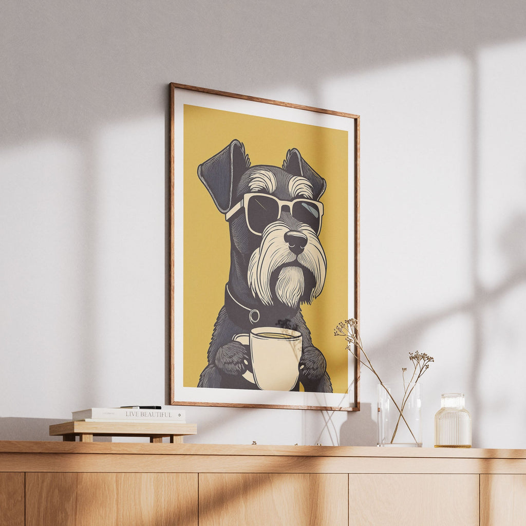Miniature Schnauzer Chillin Coffee Dog image 6