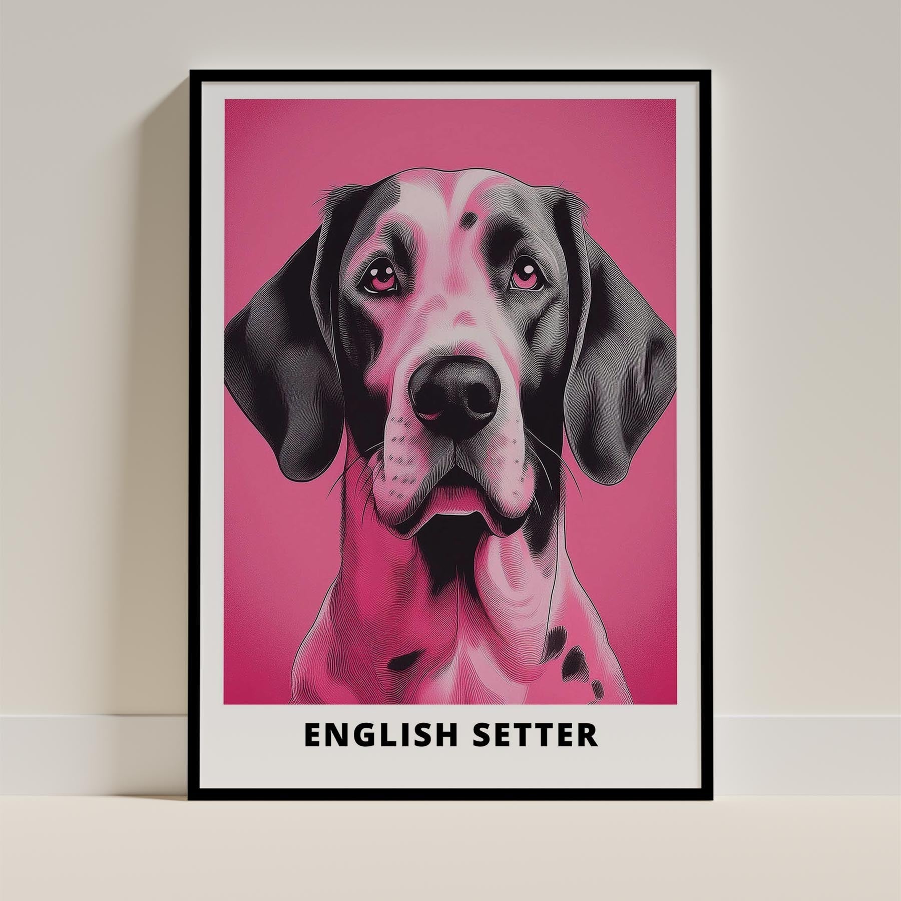 English Setter Pink and Black Dog Series 1 image 0