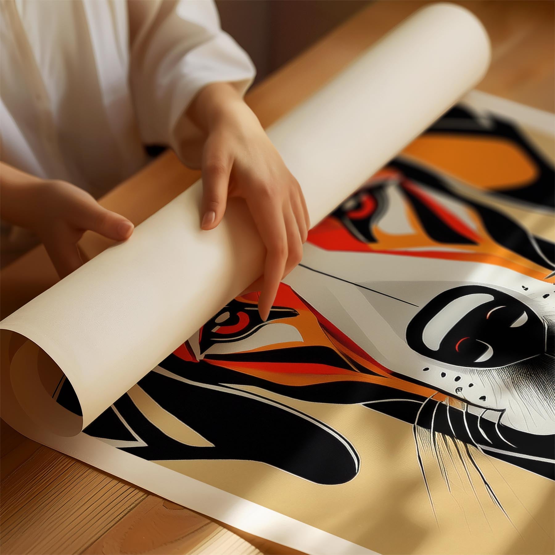 Rhoedesian Ridgeback Geometric Orange Series image 1