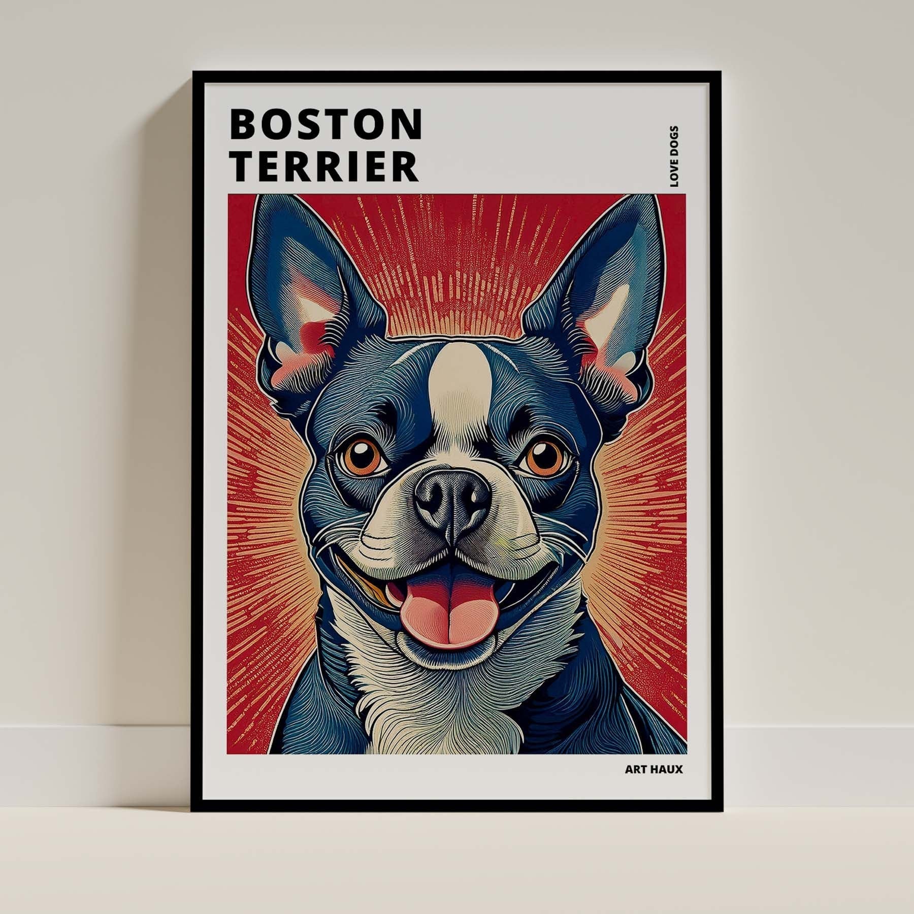 Boston Terrier Dog Art Print Unframed Vol 1 | 11 Unique Designs | Wall Art Gift for Dog Lovers | Dogsy & Co