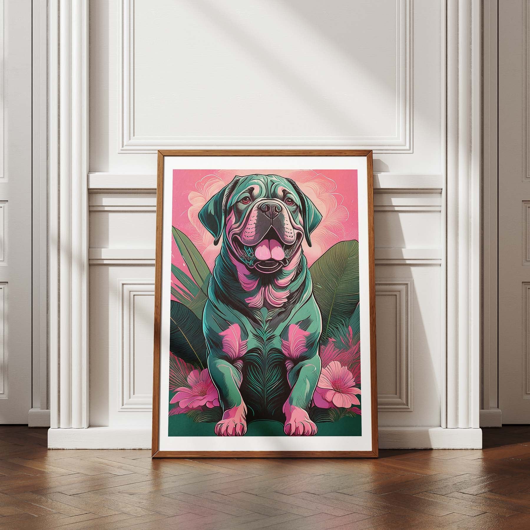 Dogue De Bordeaux Flowery Dog image 4